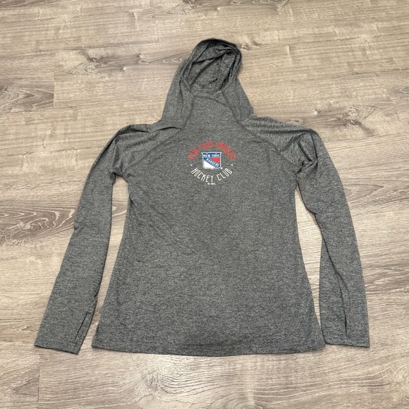 NHL Tops - NHL New York Rangers Women's Gray Long Sleeve Hoodie Top Size Small